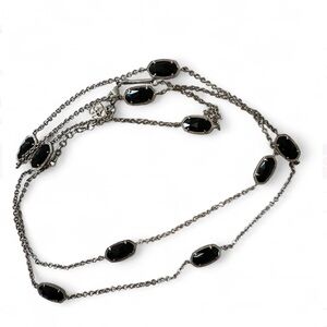 Kendra Scott Black and Silver Necklace- kellie necklace